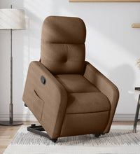 Relaxsessel mit Aufstehhilfe Braun Stoff