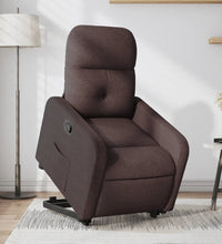 Relaxsessel mit Aufstehhilfe Dunkelbraun Stoff