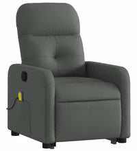 Massagesessel mit Aufstehhilfe Dunkelgrau Stoff