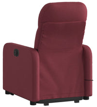 Massagesessel mit Aufstehhilfe Weinrot Stoff