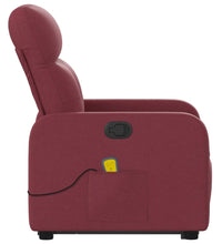 Massagesessel mit Aufstehhilfe Weinrot Stoff