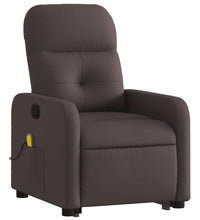 Massagesessel mit Aufstehhilfe Dunkelbraun Stoff