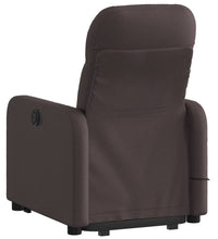 Massagesessel mit Aufstehhilfe Dunkelbraun Stoff