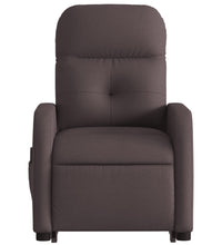 Massagesessel mit Aufstehhilfe Dunkelbraun Stoff