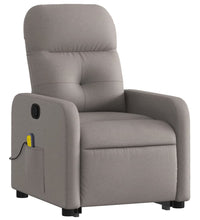 Massagesessel mit Aufstehhilfe Taupe Stoff