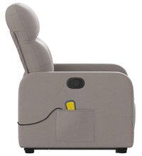 Massagesessel mit Aufstehhilfe Taupe Stoff