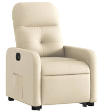 Relaxsessel mit Aufstehhilfe Elektrisch Creme Stoff