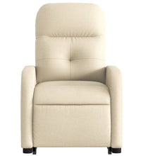 Relaxsessel mit Aufstehhilfe Elektrisch Creme Stoff