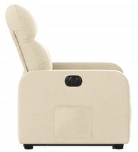 Relaxsessel mit Aufstehhilfe Elektrisch Creme Stoff