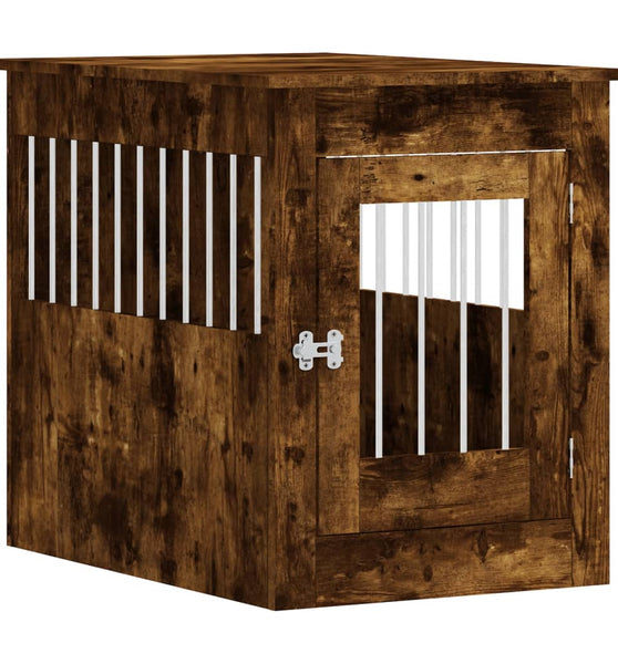 Hundekäfig im Möbelstil Räuchereiche 55x80x68 cm Holzwerkstoff