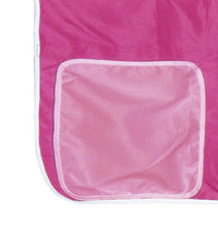 Kinderhochbett mit Vorhängen Rosa 90x190 cm Massivholz Kiefer