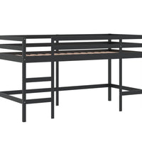 Kinderhochbett mit Tunnel Blau 80x200 cm Massivholz Kiefer