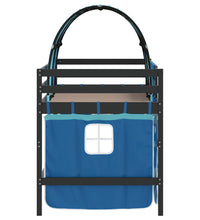 Kinderhochbett mit Tunnel Blau 80x200 cm Massivholz Kiefer