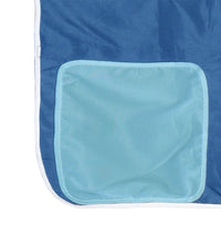 Kinderhochbett mit Tunnel Blau 80x200 cm Massivholz Kiefer