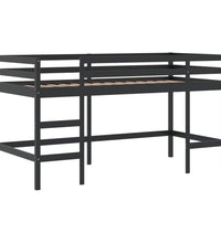 Kinderhochbett mit Tunnel Blau 90x200 cm Massivholz Kiefer