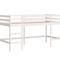 Kinderhochbett mit Tunnel Blau 90x190 cm Massivholz Kiefer