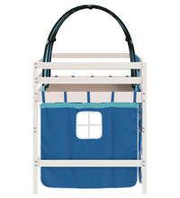 Kinderhochbett mit Tunnel Blau 90x190 cm Massivholz Kiefer