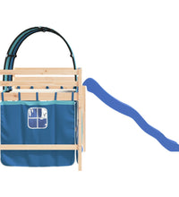 Kinderhochbett mit Tunnel Blau 80x200 cm Massivholz Kiefer