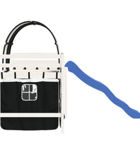 Kinderhochbett mit Tunnel Weiß & Schwarz 90x200 cm Kiefernholz