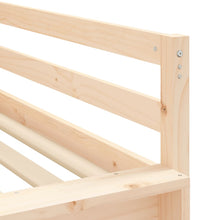 Kinderhochbett mit Turm Weiß & Schwarz 80x200 cm Kiefernholz