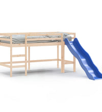 Kinderhochbett mit Rutsche 90x190 cm Massivholz Kiefer