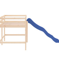 Kinderhochbett mit Rutsche 90x190 cm Massivholz Kiefer