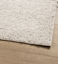 Teppich Shaggy Hochflor Modern Creme 60x110 cm