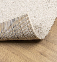 Teppich Shaggy Hochflor Modern Creme 60x110 cm