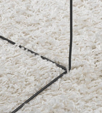 Teppich Shaggy Hochflor Modern Creme 60x110 cm