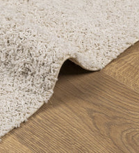 Teppich Shaggy Hochflor Modern Creme 80x150 cm