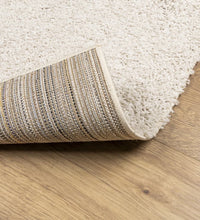 Teppich Shaggy Hochflor Modern Creme 80x200 cm