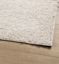 Teppich Shaggy Hochflor Modern Creme 80x250 cm