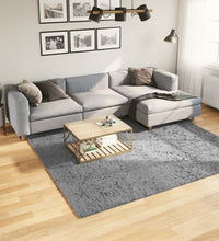 Shaggy-Teppich PAMPLONA Hochflor Modern Grau 240x240 cm