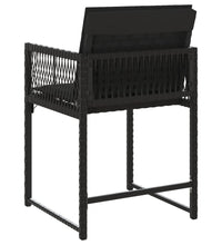 Gartenstühle mit Kissen 4 Stk. Schwarz Poly Rattan