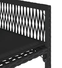 Gartenstühle mit Kissen 4 Stk. Schwarz Poly Rattan