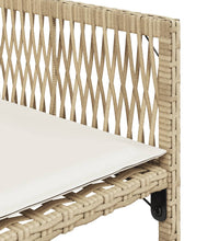 Gartenstühle mit Kissen 4 Stk. Beige Poly Rattan