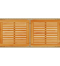 Gartentisch mit Akazienholz-Platte 115x54x74 cm Poly Rattan