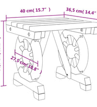 Garten-Fußhocker 40x36,5x38,5 cm Massivholz Tanne