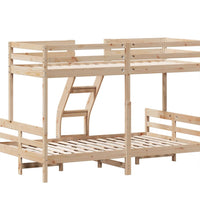 Etagenbett 80x200/120x200 cm Massivholz Kiefer