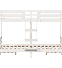 Etagenbett 80x200/120x200 cm Weiß Massivholz Kiefer