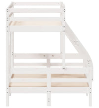 Etagenbett 80x200/120x200 cm Weiß Massivholz Kiefer