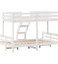 Etagenbett 80x200/120x200 cm Weiß Massivholz Kiefer