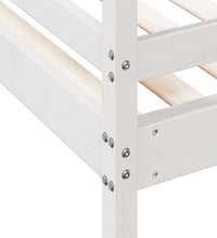 Etagenbett 80x200/120x200 cm Weiß Massivholz Kiefer