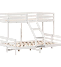 Etagenbett 80x200/140x200 cm Weiß Massivholz Kiefer