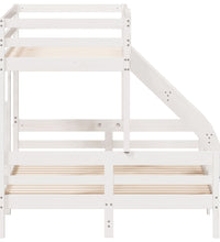 Etagenbett 80x200/140x200 cm Weiß Massivholz Kiefer