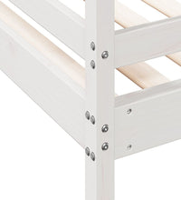 Etagenbett 80x200/140x200 cm Weiß Massivholz Kiefer