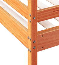 Etagenbett 90x200/120x200 cm Wachsbraun Massivholz Kiefer