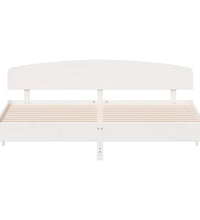 Massivholzbett ohne Matratze Weiß 200x200 cm Kiefernholz