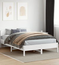 Massivholzbett ohne Matratze Weiß 160x200 Kiefernholz