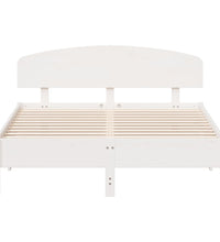 Massivholzbett ohne Matratze Weiß 160x200 Kiefernholz